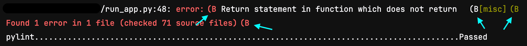 Example output